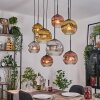 Ripoll Hanglamp, Kogellampje, Hanglamp Natuurlijke kleuren, Zwart, 8-lichts