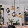 Gastor Hanglamp, Kogellampje, Hanglamp Amber, Duidelijk, Rookkleurig, 6-lichts