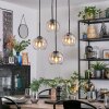 Koyoto Hanglamp, Kogellampje, Cluster hanglamp Amber, Duidelijk, 4-lichts
