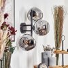 Ripoll Kogellampje, Wandlamp Rookkleurig, 3-lichts