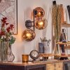 Ripoll Kogellampje, Wandlamp Duidelijk, Koperkleurig, 3-lichts