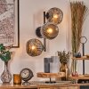 Ripoll Kogellampje, Wandlamp Rookkleurig, 3-lichts