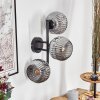Ripoll Kogellampje, Wandlamp Rookkleurig, 3-lichts