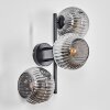 Ripoll Kogellampje, Wandlamp Rookkleurig, 3-lichts