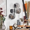 Ripoll Kogellampje, Wandlamp Rookkleurig, 3-lichts