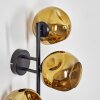 Ripoll Kogellampje, Wandlamp Goud, 3-lichts