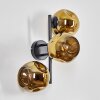 Ripoll Kogellampje, Wandlamp Goud, 3-lichts
