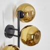Koyoto Kogellampje, Wandlamp Goud, 3-lichts