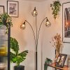 Yaak Staande lamp Chroom, Zwart, 3-lichts