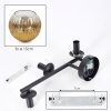 Ripoll Kogellampje, Wandlamp Goud, Duidelijk, 3-lichts