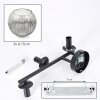 Ripoll Kogellampje, Wandlamp Duidelijk, Rookkleurig, 3-lichts