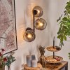 Ripoll Kogellampje, Wandlamp Duidelijk, Rookkleurig, 3-lichts