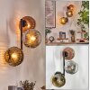 Ripoll Kogellampje, Wandlamp Chroom, Goud, Duidelijk, Koperkleurig, Rookkleurig, 3-lichts