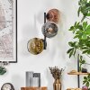 Ripoll Kogellampje, Wandlamp Chroom, Goud, Duidelijk, Koperkleurig, Rookkleurig, 3-lichts