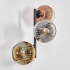 Ripoll Kogellampje, Wandlamp Chroom, Goud, Duidelijk, Koperkleurig, Rookkleurig, 3-lichts