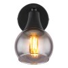 Globo Glyptar Wandlamp, Muurspot Zwart, 1-licht