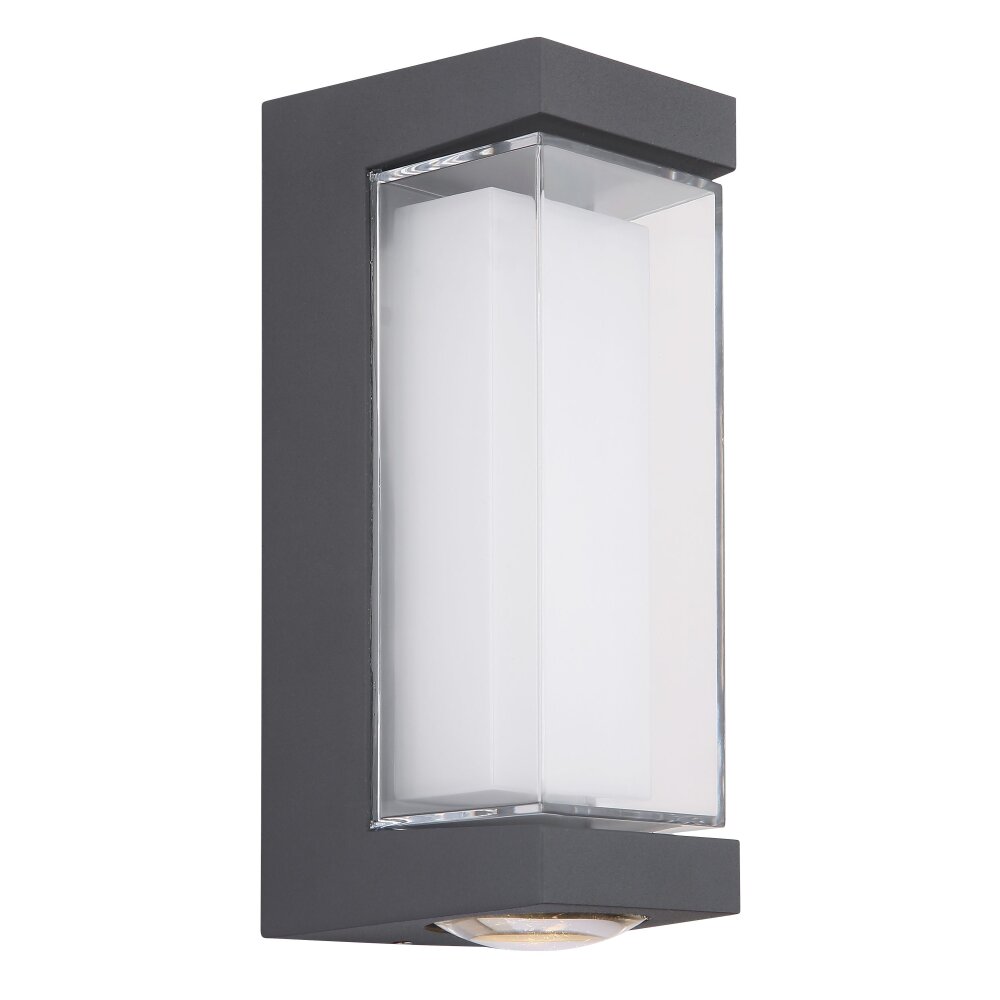 Globo Plixon Wandlamp voor buiten LED Antraciet, 1-licht