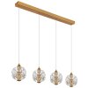 Globo Virina Hanglamp LED Goud, 4-lichts
