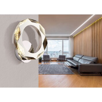 Globo Karilion Wandlamp LED Duidelijk, Rookkleurig, 1-licht