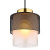Globo Olga Hanglamp Goud, Zwart, 1-licht