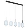 Globo Kurius Hanglamp LED Zwart, 5-lichts
