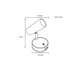 Globo und Plafondlamp, Plafondspot, Wandlamp, Muurspot LED Zwart, 1-licht