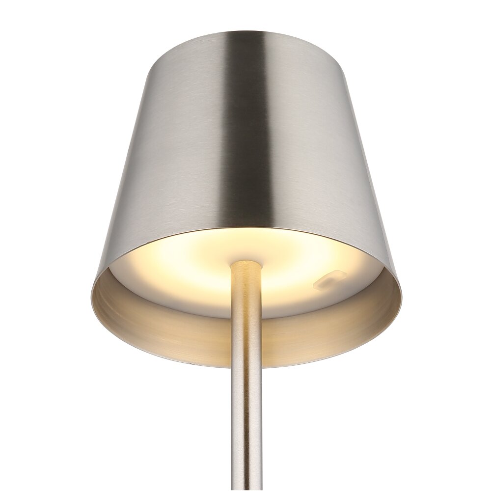 Globo Vannie Tafellamp LED Nikkel mat, 1-licht