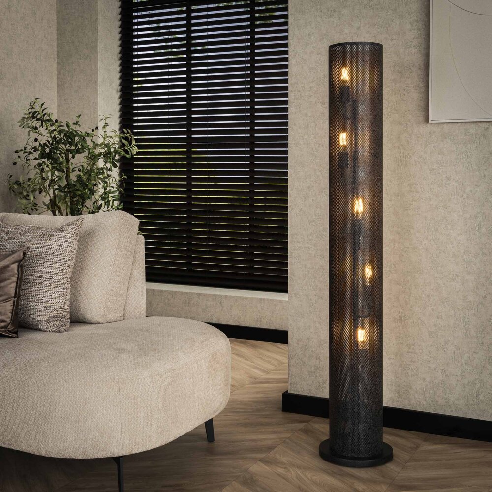 Veran Staande lamp Bruin, Zwart, 5-lichts main product photo