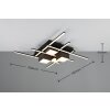 Trio verlichting Roger Plafondlamp LED Zwart, 1-licht, Afstandsbediening