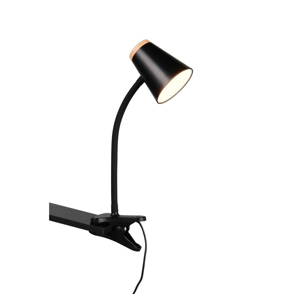 Reality Pongo Klemlamp LED Zwart, 1-licht main product photo