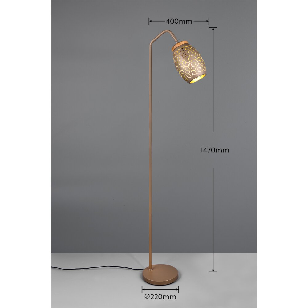Reality Bidar Staande lamp Bruin, 1-licht
