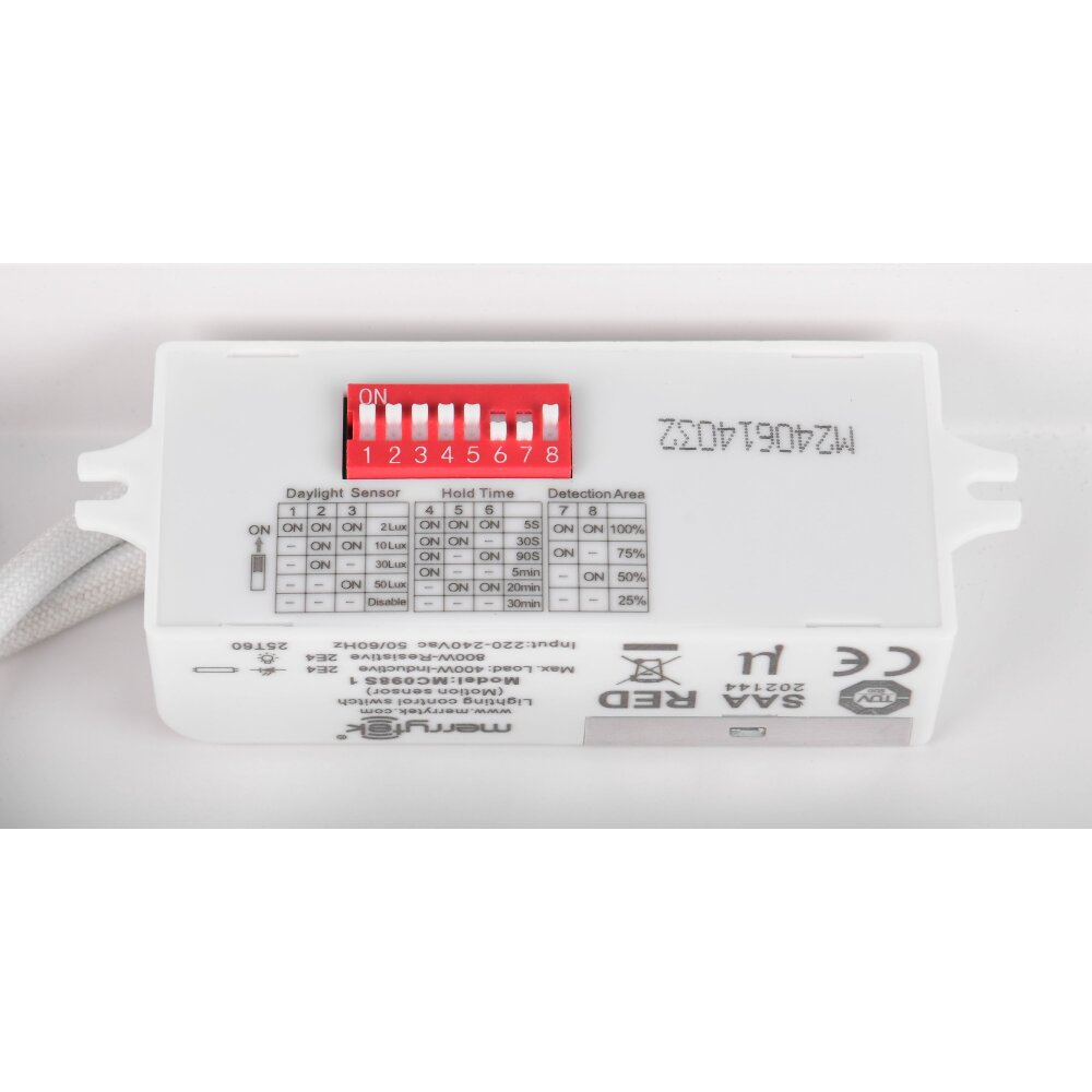 Reality Sirius Plafondlamp LED Wit, 1-licht, Bewegingsmelder