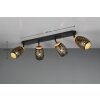 Reality Bidar Plafondspot Zwart-Goud, 4-lichts