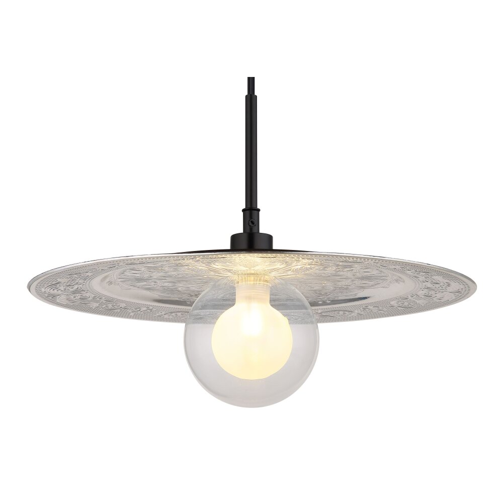 Globo Riga Hanglamp Zwart, 1-licht