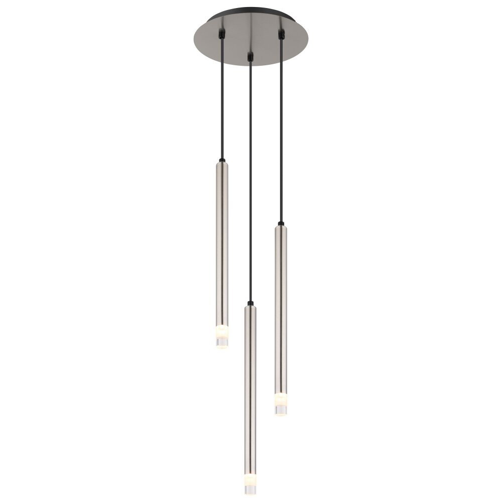 Globo Ryan Hanglamp Nikkel mat, 3-lichts main product photo