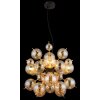 Globo Udo Hanglamp Goud, Zwart, 4-lichts