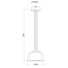Globo Avila Hanglamp LED Chroom, Zwart, 1-licht, Afstandsbediening