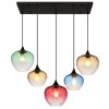 Globo Sander Hanglamp Zwart, 5-lichts