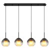 Globo Barry Hanglamp Zwart, 4-lichts