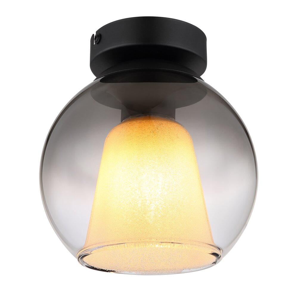 Globo Barry Plafondlamp Zwart, 1-licht main product photo