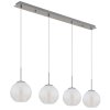 Globo Barry Hanglamp Chroom, Nikkel mat, 4-lichts