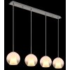 Globo Barry Hanglamp Chroom, Nikkel mat, 4-lichts