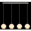 Globo Barry Hanglamp Chroom, Nikkel mat, 4-lichts