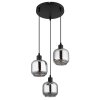 Globo Xia Hanglamp Zwart, 3-lichts
