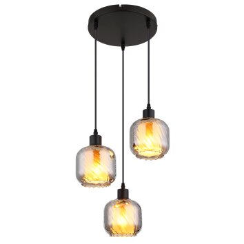 Globo Xia Hanglamp Zwart, 3-lichts