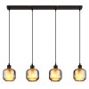 Globo Xia Hanglamp Zwart, 4-lichts
