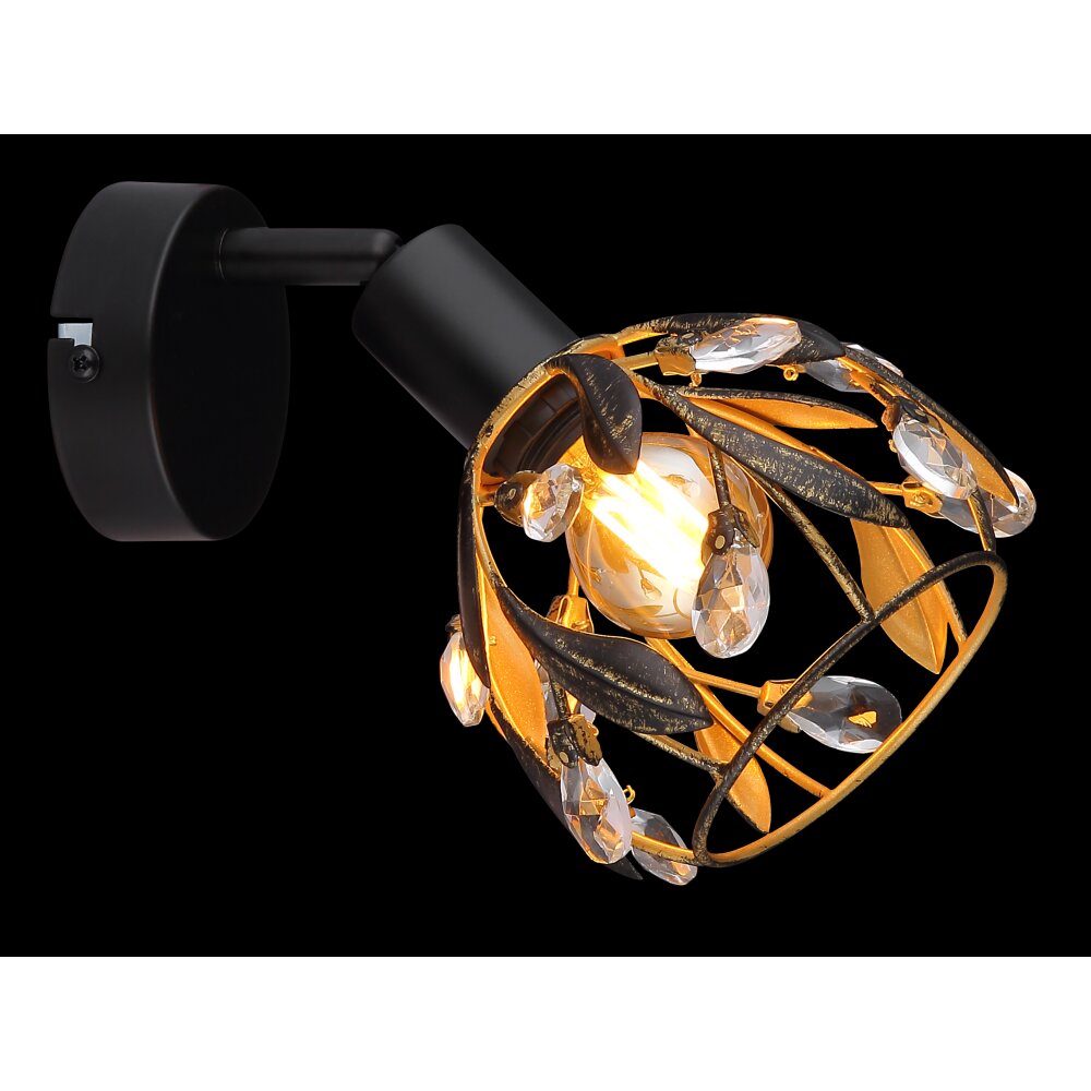 Globo und Plafondlamp, Plafondspot, Wandlamp, Muurspot Zwart, 1-licht
