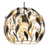 Globo Mika Hanglamp Zwart, 1-licht