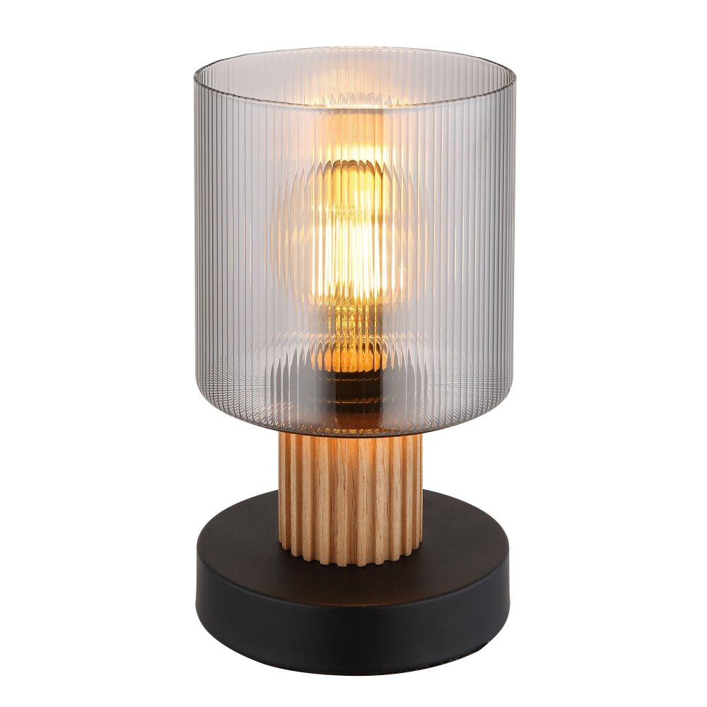 Globo Aleidis Tafellamp Donkerbruin, Zwart, 1-licht main product photo