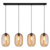 Globo Jefrey Hanglamp Zwart, 4-lichts